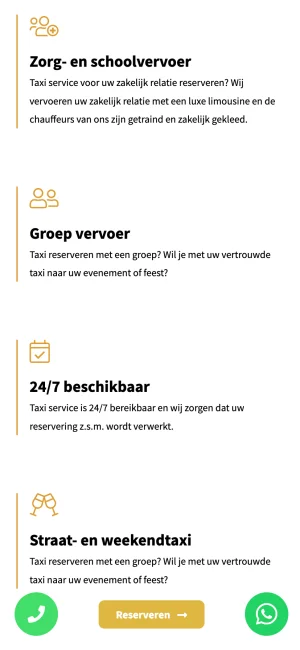 Website Budget Taxi Nederland