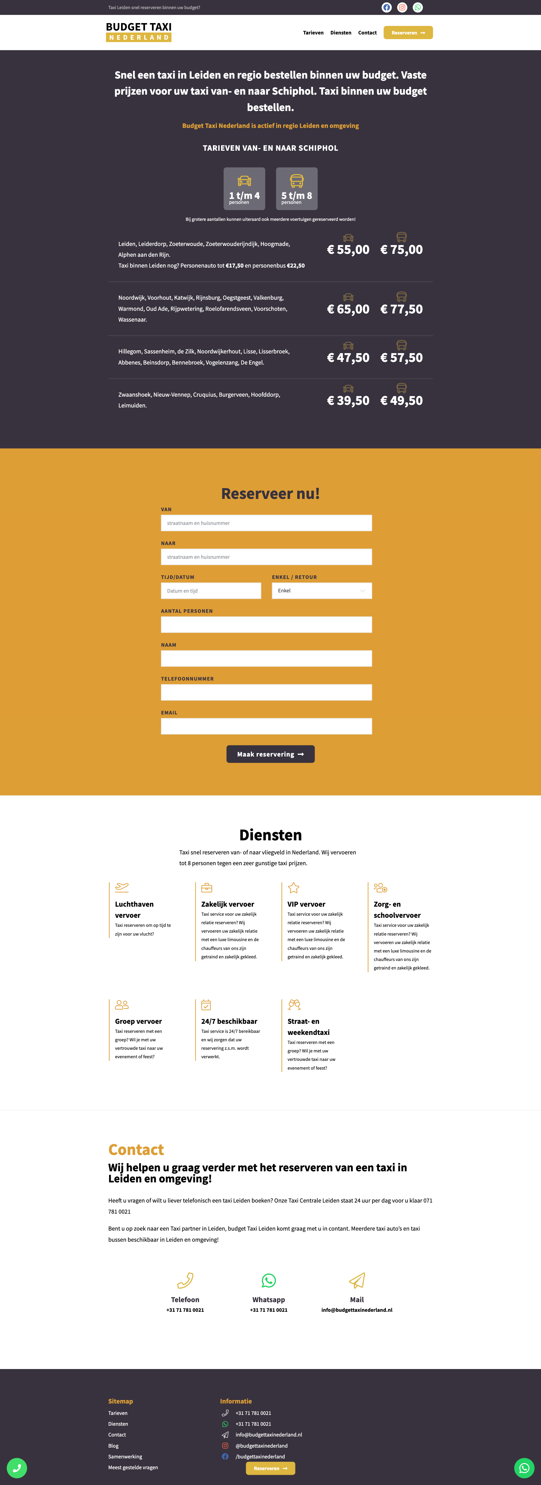 Website tablet voorbeeld