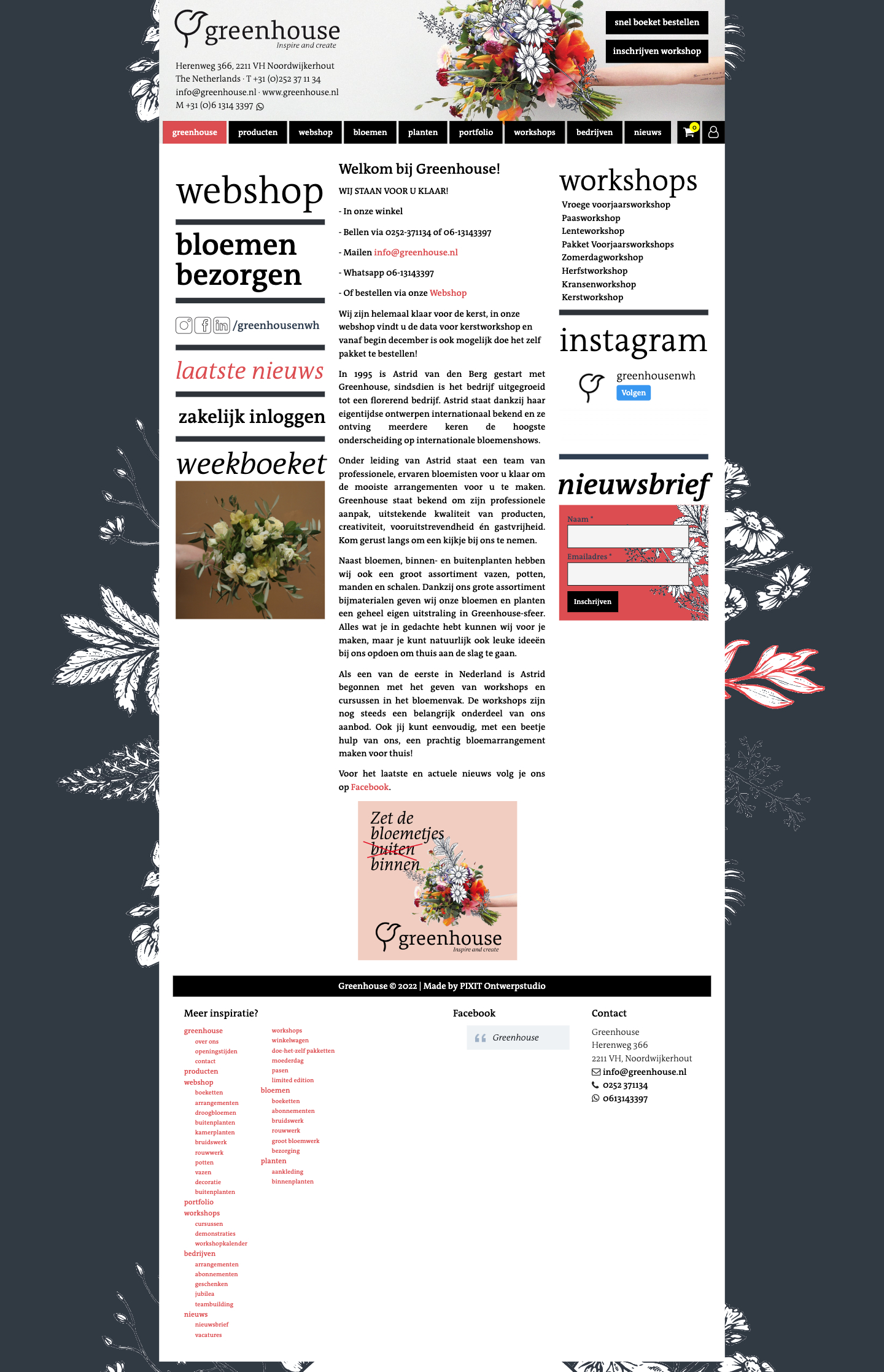 Website tablet voorbeeld