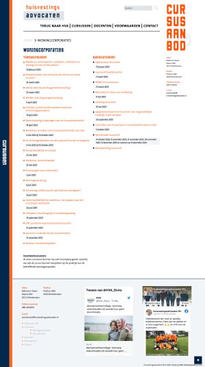 Website Huisvestingsadvocaten cursussen