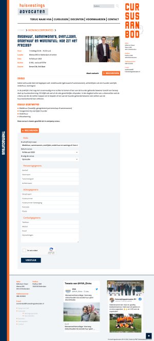 Website Huisvestingsadvocaten cursussen
