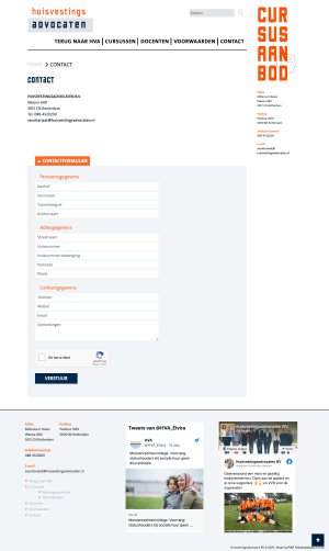 Website Huisvestingsadvocaten cursussen