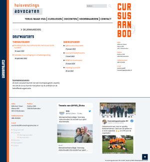 Website Huisvestingsadvocaten cursussen