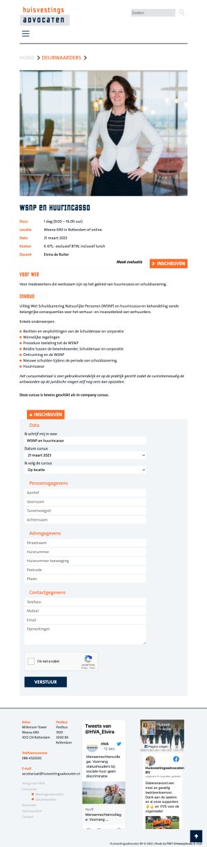 Website Huisvestingsadvocaten cursussen