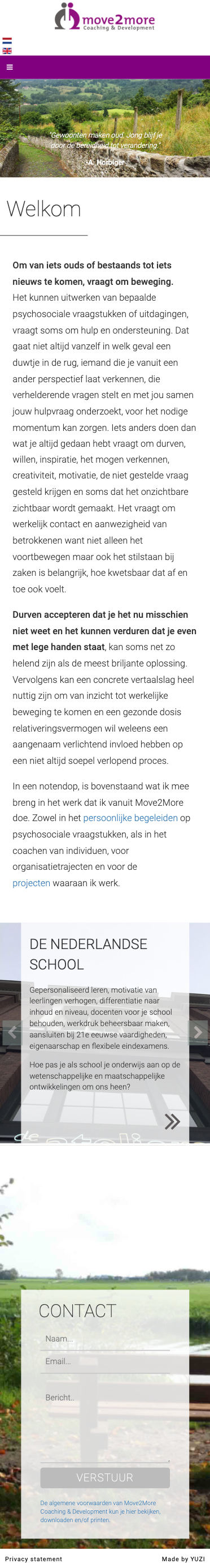 Website mobile voorbeeld