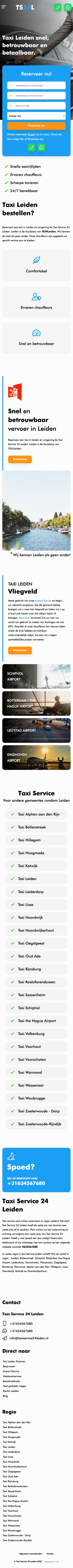 Website Taxi Service 24 Leiden